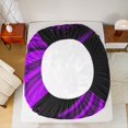 thumbnail image 5 of Castle Fairy Dirt Bike 4-Piece Full Size Sheets,Watercolor Splash Bed Sheets,Black Purple Lightweight Sheet Sets,Ultra Soft Extreme Sport Home Decor, 5 of 7