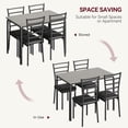 thumbnail image 3 of Dining Table Set for 4, Kitchen Table and Chairs for 4, 5 Piece Dining Table Set,Modern Dining Room Table Set,Dinner Table Set for 4, Rectangular Dinette Set Furniture for Small Space, Apartment, 3 of 8