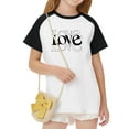 thumbnail image 6 of Sentuca Girls Valentines Tees, Comfort Fit Short Sleeve Crewneck Shirts, Sweet Fashion Casual T Shirts Size 4 Years, 6 of 8