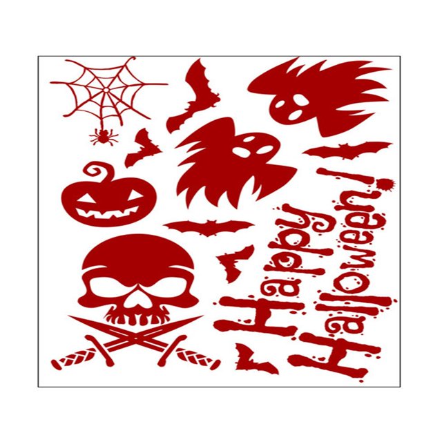 Pegatina electrostática para ventana de Halloween, fantasma gigante, monstruo, fantasma, sombra, bruja, murciélago de la muerte, esqueleto, Helloween, decoración de fiesta