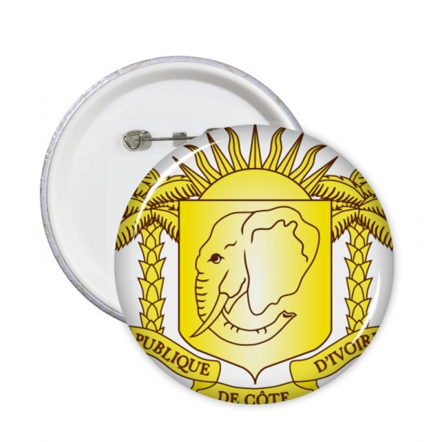 Coate d'Ivoire National Emblem Country Pins Badge Button Emblem Accessory Decoration 5pcs