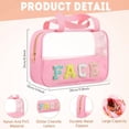 thumbnail image 2 of Chenille Letter Clear Travel Bag Luggage Makeup, 2 of 3