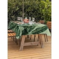 thumbnail image 3 of Outdoor Tablecloth with Umbrella Hole for Patio/Picnic/Party/Camping, Palm Leaves Tropical Waterproof Table Cloth Rectangle Table Cover Washable, Green Botanical Summer Green Ombre (60"x 120"), 3 of 8