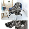 thumbnail image 2 of Hvmvliv Throw Blanket-51x63in Ultra Soft Throw Blanket Fuzzy Blankets Fleece Blanket for Couch, Bed, Sofa, Cozy Plush Warm Thicken Furry Blanket Gifts for Women, Men, Black, 2 of 2