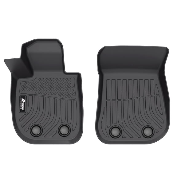 Ikon Motorsports 3D TPE Floor Mats, Compatible with 2019-2025 BMW G29 Z4/2020-2026 Toyota GR Supra, All Weather Waterproof Non-Slip Floor Liners, Front & 2nd Row Full Set Interior Accessories, Black