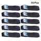 thumbnail image 2 of Correas de amarre de 10 piezas con hebilla de acero Correas de amarre de nylon de liberación rápida gruesa para amarre de carga Portaequipajes de techo para coche Portaequipajes para kayak (Negro), 2 of 4