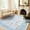 Cream & Blue, variant on Fame Living 2.6x13 Aqua Oushak Runner, Washable Turkish Vintage Floral Rug for Hallway & Kitchen