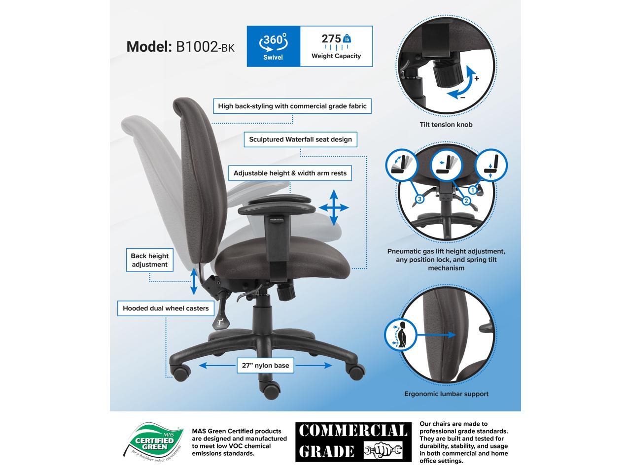 BOSS Office Products B1002-BK Task Chairs - image 2 of 2