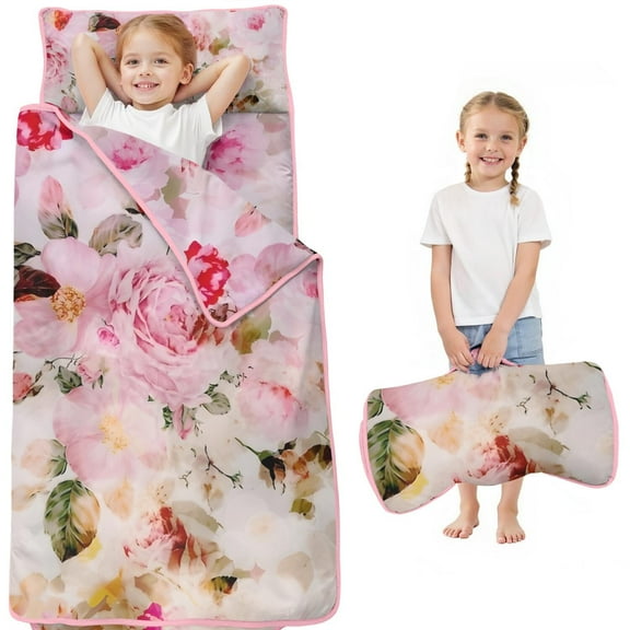Pioneer Flower Floral Print Pattern Toddler Nap Mats for Kids Preschool,Sleeping Mat Bag or Kids,Toddler Sleeping Bag,Toddler Nap Mat or Daycare