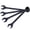 Black + Carbon steel#57, variant on Jumbo Combination Wrench Set SAE 6-Piece 1-3/8 to 2 Black Oxide Carbon Steel with Pouch for Large Equipment