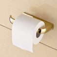 thumbnail image 4 of Portarrollos De Papel Higiénico Medio Abierto, Material De Latón Montado En La Pared Conveniente Portarrollos De Un Solo Riel Para Papel Higiénico, Dorado, 4 of 5