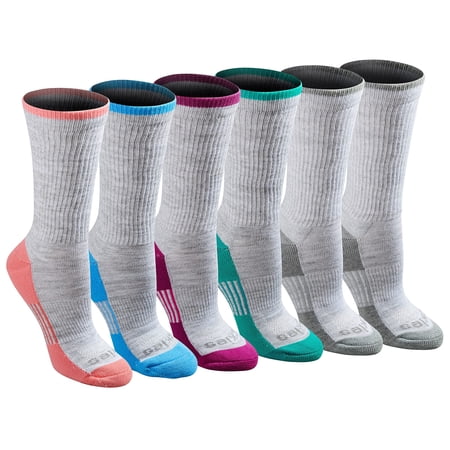 Dickies womens Dri-tech Moisture Control Crew Socks Multipack I61004 Grey 6-9