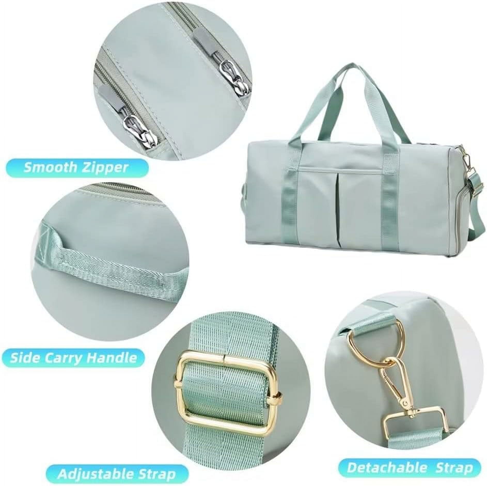Women's Luggage Bag Large Waterproof Gym Bag Lightweight Travel Overnight Shoulder Bag Training Bag with Shoe Compartment
