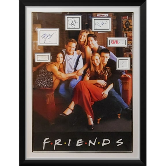 Friends Full-Size TV Poster Deluxe Framed with All Cast Autographs - JSA