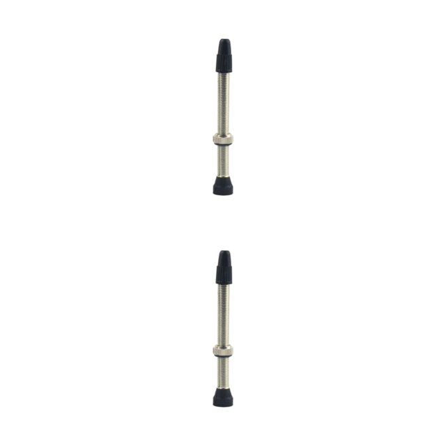 Naiovety Vástago de válvula de latón, válvulas de neumáticos sin cámara, boquilla de aire para bicicletas a prueba de herrumbre, tapas de 60 mm 2piezas