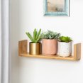 thumbnail image 3 of Honey-Can-Do Wall Ledge Shelf 15.75", Bamboo, 3 of 7