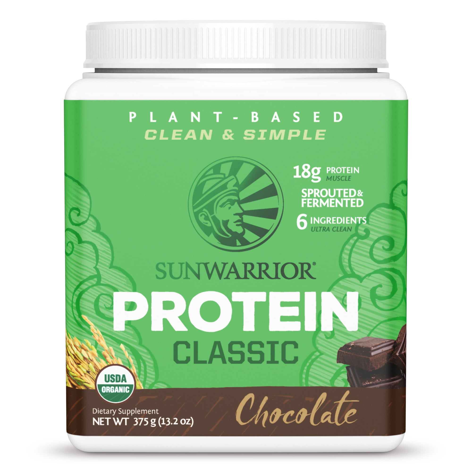 Sunwarrior, Classic, Chocolate, 1 scoop (25gr) 15 servings