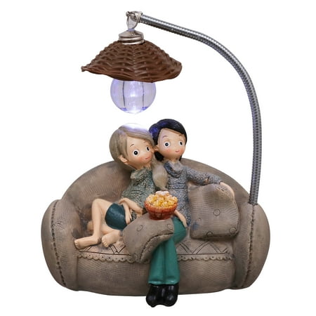 

Cartoon Couple Design Night Light Creative Table Bedside Lamp Desktop Decoration