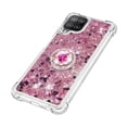 thumbnail image 4 of Funda para Samsung Galaxy A22 4G con Brillo Líquido Flotante, Purpurina, Parachoques y Anillo Giratorio Soporte, 4 of 5