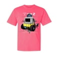 thumbnail image 1 of Wild Bobby, Ford Model T 1900 Vintage, Cars and Trucks, Garment-Dyed Washed Look Short Sleeve Tees, Neon Pink, Medium, 1 of 3