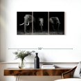 thumbnail image 3 of Elephant Stock Out Of The Darkness Wall Art - Horizontal Multi Panel Canvas - Living Room Wall Decor - Animal Multi Panel - Black And Gray Decor By Wildphotoart - 38" x 18", 3 of 8