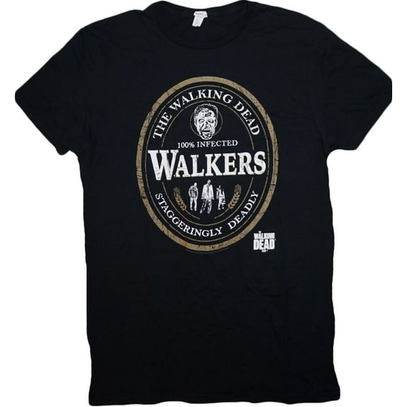 Walking Dead The Walkers Oval Label Adult T-Shirt