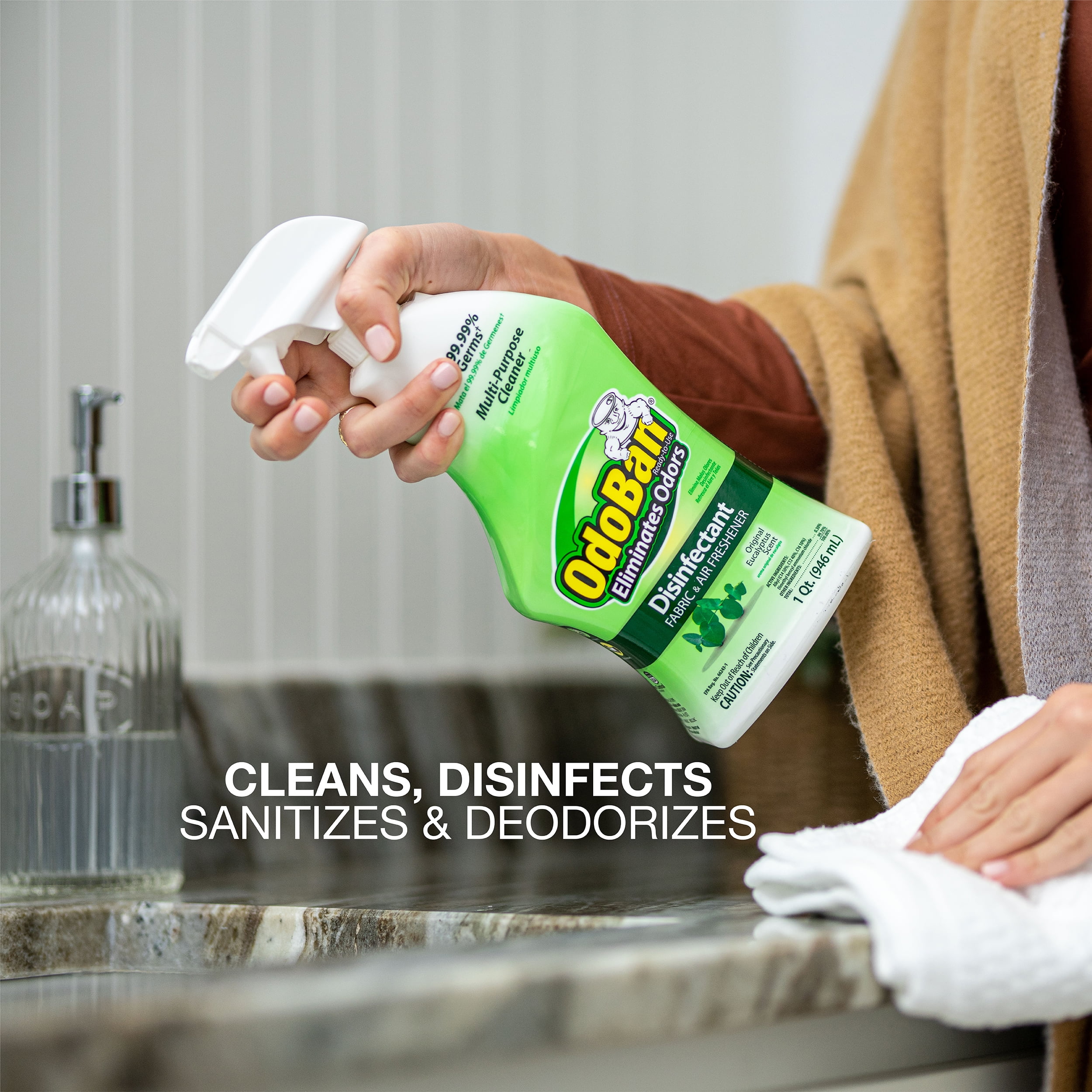 Odoban  Eucalyptus Scent Mold and Mildew Odor Eliminator  32 oz. Liquid - Case Of: 6;