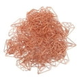 100pcs Rose Gold Paper Clips Cute Diamond Shaped Multifunctional Metal