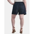thumbnail image 5 of Terra & Sky Women's Plus Size Pull On Denim Shorts, 5" Inseam, Sizes 0X-4X, 5 of 5