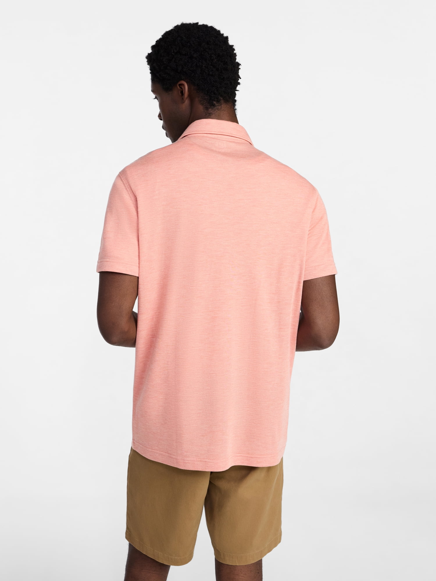 George Men's and Big Men's Double Knit Polo Shirt with Short Sleeves, Sizes S-5XL