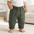 thumbnail image 5 of LYHaoo Boys Cargo Pants Style Casual Trousers With Multiple Pockets Comfortable Loose Fit Long Pants For Kids And Youth Outdoor School Wear School Pants for Boys(Green), 5 of 6