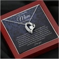 thumbnail image 2 of Heart, To Mom On My Wedding Day, Mother Of The Groom Gift From Son, Mother Of The Groom Necklace From Son On Wedding Day, Necklaces with Meaningful Messages Card Inside, 2 of 6