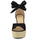 thumbnail image 3 of Sandalias de Cuña Alpargatas Correa de Tobillo Allegra K Negro 39, 3 of 7