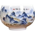 thumbnail image 1 of Hand Painted Traditional Chinese Ceramic Teacup Set with Landscape Design Gift, 1 of 9