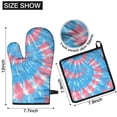 thumbnail image 6 of Colorful Tie Dye Pattern Kitchen Oven Mitt and Pot Holder Sets 4 Pcs for Baking, Cooking and Grilling, Heat Resistant Up To 392 °F, 6 of 7