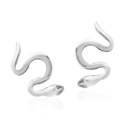 Edgy Serpent Sterling Silver Coiled Snake Stud Earrings | Sterling Silver Stud Earring for women | Starfish Stud Earrings | Stud Earrings