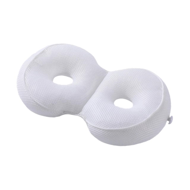 Cojín de bañera con soporte para cadera, ergonómico, compacto, lavable, para mujeres y adultos, para bañera de hidromasaje, para baño interior. Blanco