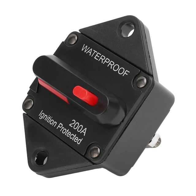 Circuit Breaker, Long Durability Rated 32V Overload Protector Switch With Switch For Car Boat Truck Bus RV ATV 200A