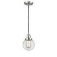 thumbnail image 7 of 201C-BK-G201-6-Innovations Lighting-Beacon - 1 Light Cord Hung Mini Pendant In Industrial Style-9.5 Inches Tall and 6 Inches Wide-Matte Black, 7 of 7