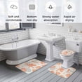 thumbnail image 6 of Orange Coastal Bathroom Rugs Set Starfish Shell Coral Seahorse Non Slip Absorbent Soft Bath Mats 3 Piece Set with Bathroom Rug, U-Shaped Floor Mat, Toilet Seat Cover Small Size, 6 of 9