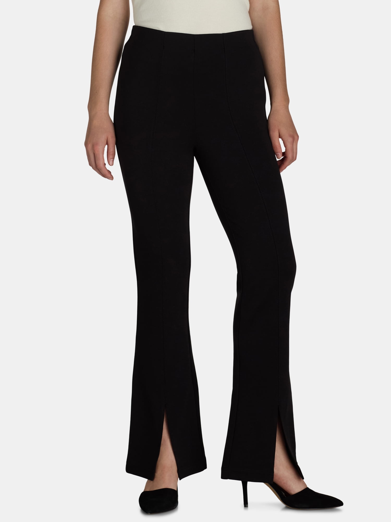 Time and Tru Women's Flare Ponte Pants, Sizes XS-XXXL