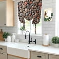thumbnail image 5 of Colorful Stones Balloon Curtains 63 Inch Length for Living Room/Bedroom, Modern Art Farmhouse Stones Rod Pocket Privacy Door Curtains Decorative Tie Up Shade for Window 52"x63", 5 of 8