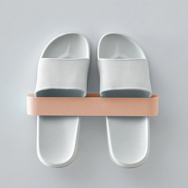 TIMIFIS Toothbrush Holders Bathroom Slippers Rack Punch Frees Toilet Wall Mounted Toilet Slippers Rack Wall Shoe Storage Bathroom Slippers Rack