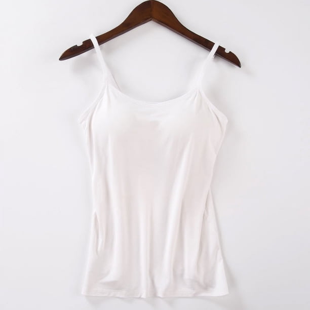 Camisola de una pieza sin aros para mujer de modal con almohadilla para el pecho, ropa interior mejorada para yoga