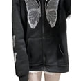 thumbnail image 4 of VISgogo Sudaderas con Capucha para Mujer Sudaderas, Chaqueta de Estilo Suelto con Cierre de Cremallera y Patrón de Mariposa de Manga Larga VISgogo  moda, 4 of 7