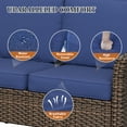 thumbnail image 5 of INTER HUT 5PCS Outdoor Patio Wicker Conversation Sets with Ottoman, Rattan Conversation Furniture for Porch, Backyard, Deck, Poolside, Garden, Blue, 5 of 9