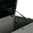 thumbnail image 6 of happimess Nino 59.06" Modern Minimalist Outdoor Faux Wicker Deck and Patio Storage Box, Gray, TRK1002A, 6 of 11