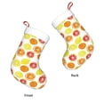 thumbnail image 3 of Balery Lemon Orange Pattern Christmas Stockings with Initials, 18" Large Knit Christmas Stocking,Xmas Stocking for Kids, Holiday and Family Stocking, 3 of 7
