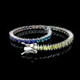 thumbnail image 2 of CZ 5MM Rainbow Sapphire Eternity Tennis Bracelet ,925 Silver Brilliant Gemstone,men women gift, 2 of 3