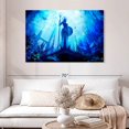 thumbnail image 2 of Elephant Stock Underwater Amphitrite Statue Wall Art - Horizontal Canvas Wall Art - Living Room Wall Decor - Fantasy And Sci-fi Canvas - Blue And Turquoise Decor - 48" x 32", 2 of 8